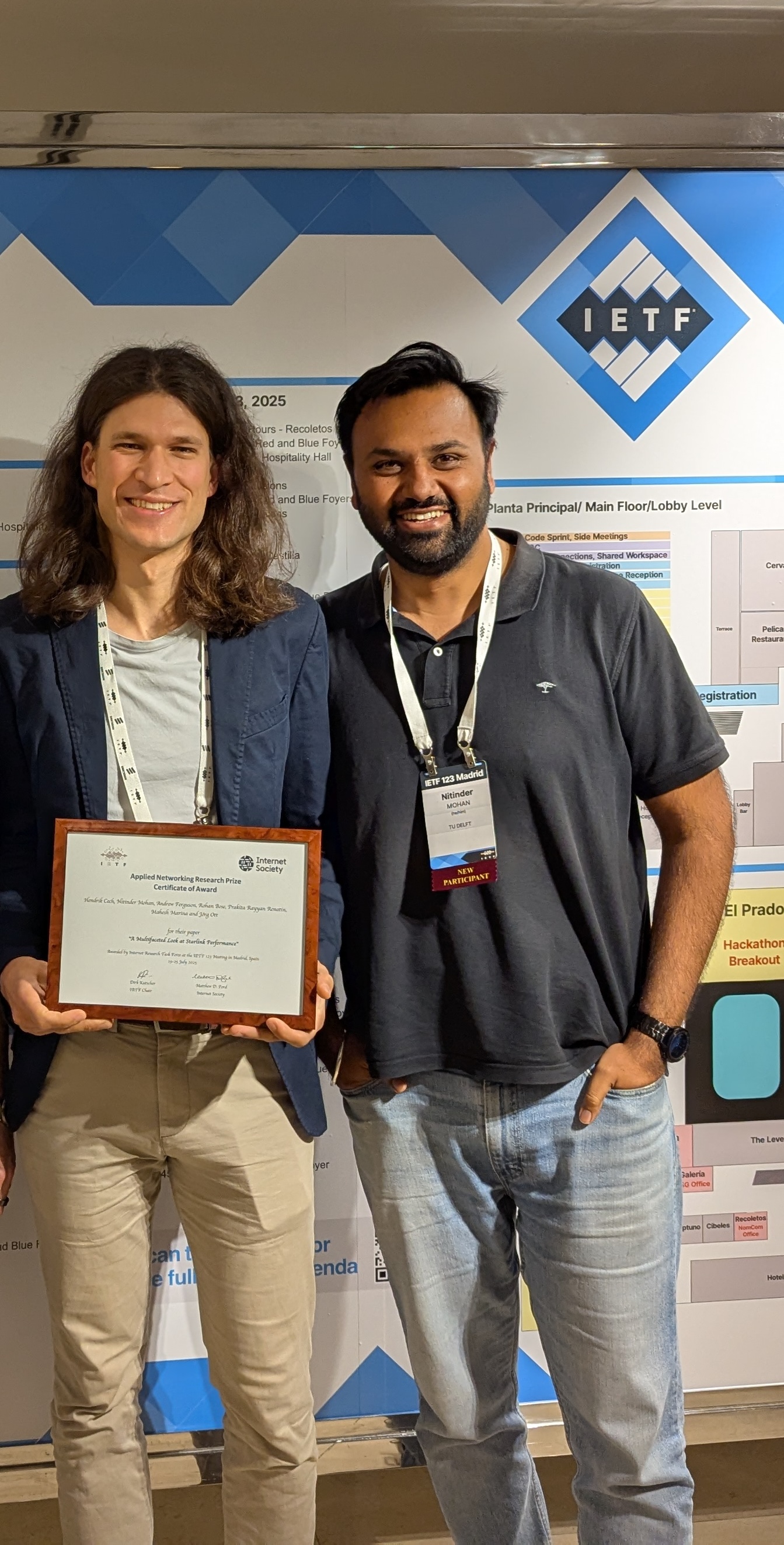 Hendrik and Nitinder with award